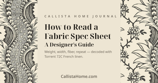 Torrent 72C French linen fabric spec guide - Callista Home Journal