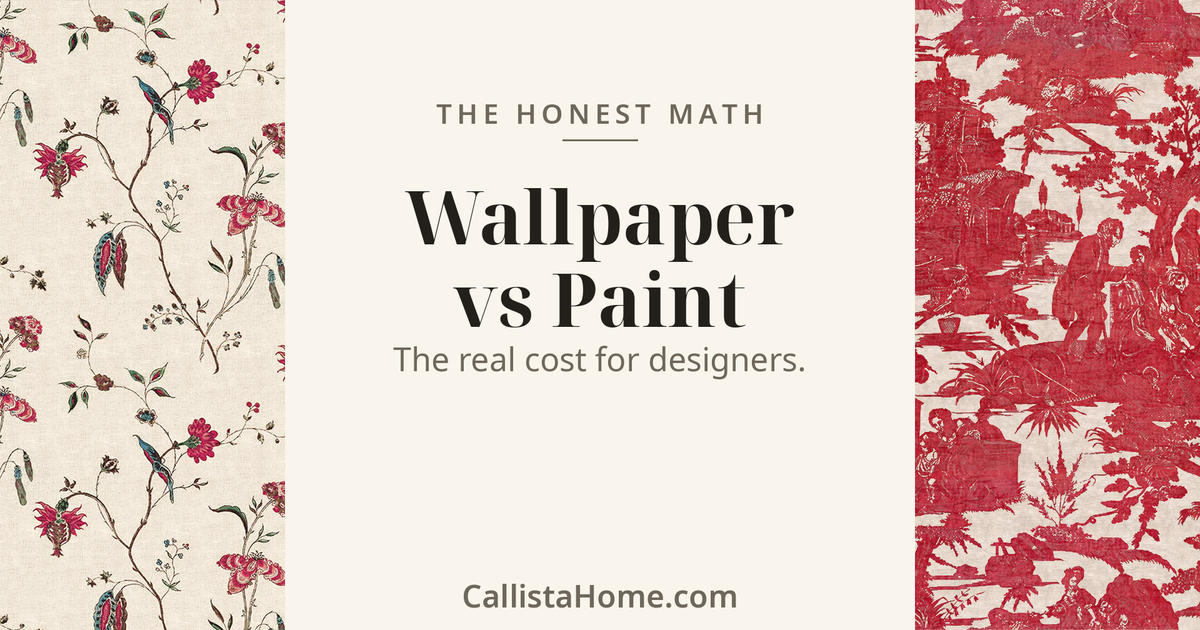 Wallpaper vs paint cost comparison for designers: real material, labor and longevity math