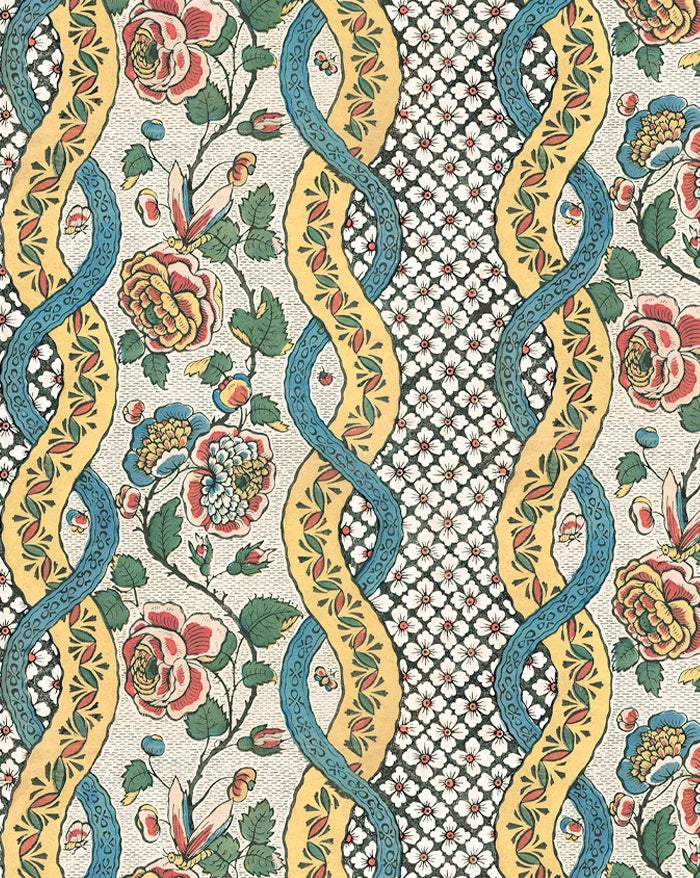 Coccinelle 106A French Floral Wallpaper – Historic Botanical Design