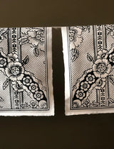 Domino Paper – Guirlandes de Fleurs 1B | Hand-Painted Decorative Paper