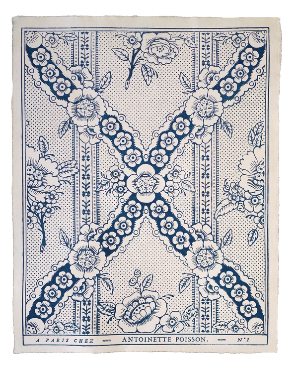 Domino Paper – Guirlandes de Fleurs 1C | Hand-Painted Decorative Paper