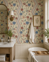 Marcel Wallpaper Panel 28A by Antoinette Poisson featuring an elegant French heritage pattern created for the prestigious edition of Un amour de Swann by Marcel Proust.