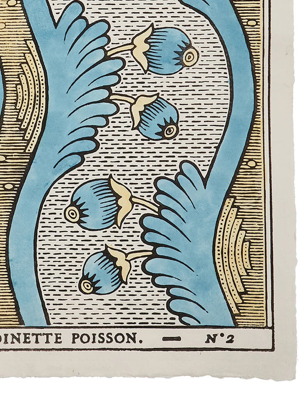 Grenades Domino Paper 2A | Hand-Painted Decorative Paper