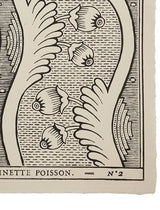 Grenades 2B Black & White French Domino Paper – Handcrafted Decorative Paper