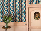 Torrent 72A French Botanical Wallpaper – Blue Designer Wallcovering