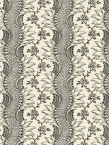 Torrent 72C black and white geometric French linen fabric by Antoinette Poisson , Callista Home