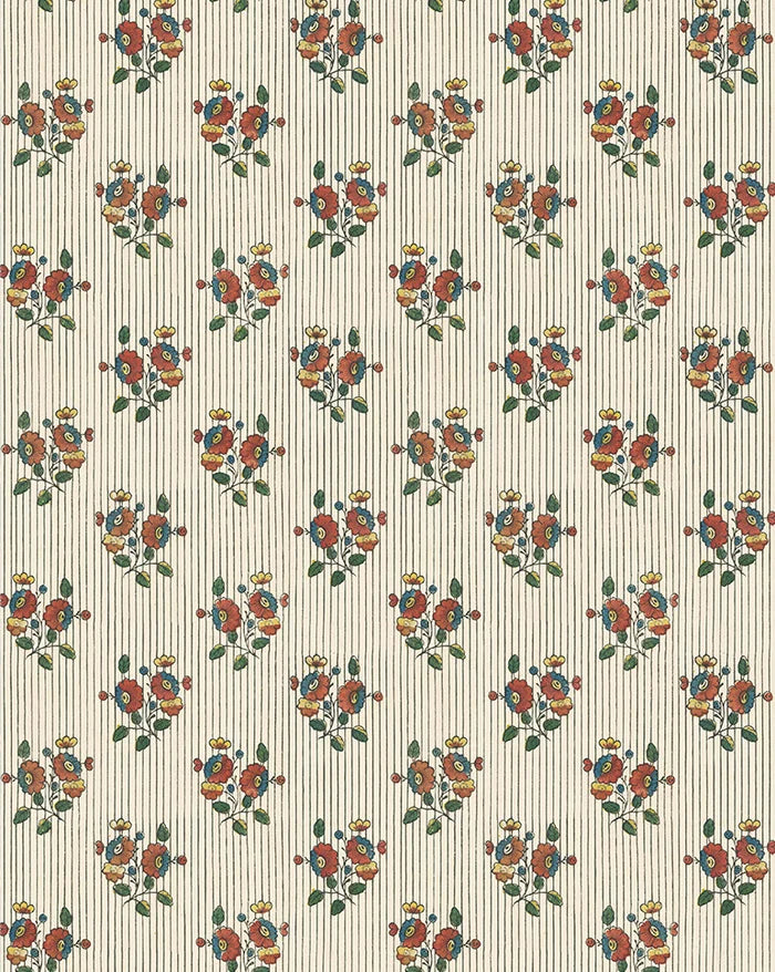 Boutonnière 74A French Floral Wallpaper – Designer Botanical Wallcovering