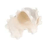 White ceramic vase with wavy design on a white background Callista Home
