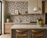Canut Wallpaper Panel 75A by Antoinette Poisson featuring an elegant botanical stripe pattern inspired by traditional French woven textiles. Callista Home