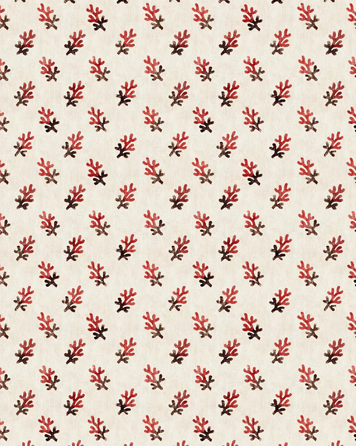 Corail Wallpaper Panel 90A by Antoinette Poisson featuring an elegant botanical pattern inspired by 18th-century French decorative arts.