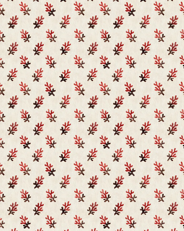 Corail Wallpaper Panel 90A by Antoinette Poisson featuring an elegant botanical pattern inspired by 18th-century French decorative arts.