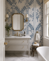 Domino Paper – Guirlandes de Fleurs 1C | Hand-Painted Decorative Paper