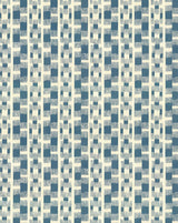 Ikat Wallpaper Panel 14A by Antoinette Poisson featuring a woven geometric pattern inspired by historic French domino papers.
