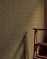 Alvéoles Wallpaper Panel by Antoinette Poisson featuring a refined geometric honeycomb pattern inspired by authentic 18th-century French domino papers. Callista Home