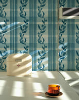 Canut Wallpaper Panel 76B by Antoinette Poisson featuring a refined woven-inspired French pattern in a contemporary design.