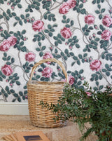 Canut Wallpaper Panel 75A by Antoinette Poisson featuring an elegant botanical stripe pattern inspired by traditional French woven textiles. Callista Home
