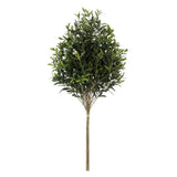 Artificial potted plant with green leaves on a white background