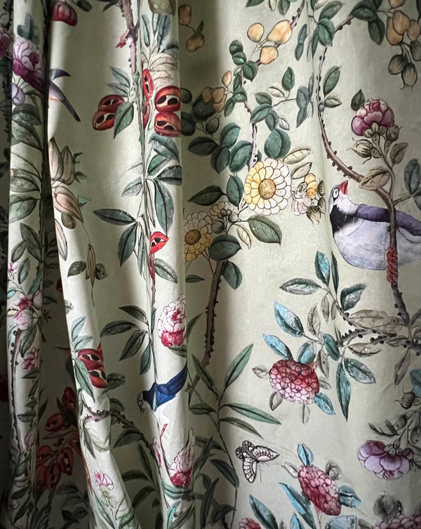 Canton 70B French Chinoiserie botanical fabric by Antoinette Poisson Callista Home