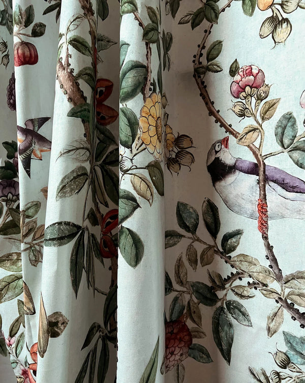 Canton 70C French Chinoiserie botanical fabric by Antoinette Poisson , Callista Home