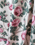 Roses Pompadour 75A French Linen Fabric – Floral