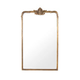 Rami Decorative Wall Mirror – Antique Iron Framed Rectangular Accent Mirror, 39 in