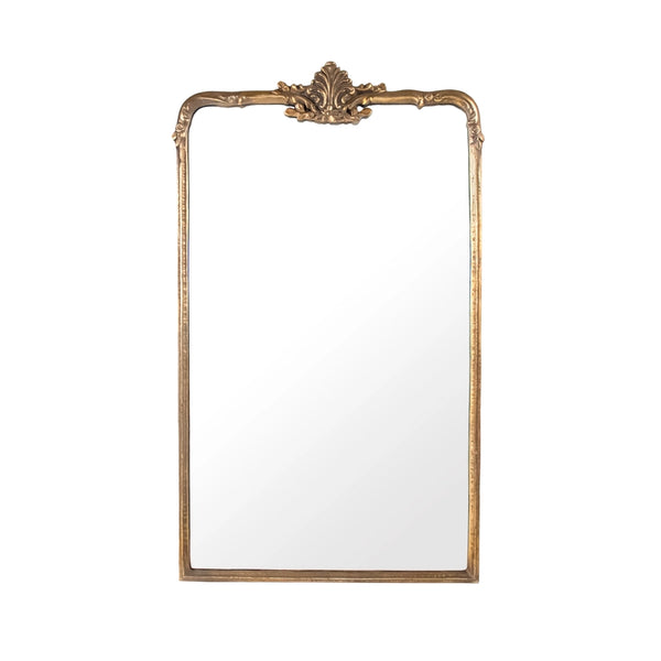 Rami Decorative Wall Mirror – Antique Iron Framed Rectangular Accent Mirror, 39 in – view 4