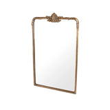 Rami Decorative Wall Mirror – Antique Iron Framed Rectangular Accent Mirror, 39 in