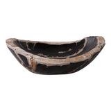 Decorative bowl with natural wood finish on a white background Callista Home