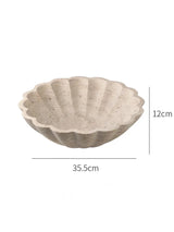 Floral Faux Travertine Bowl