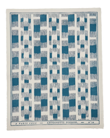 Ikat Wallpaper Panel 14A by Antoinette Poisson featuring a woven geometric pattern inspired by historic French domino papers.
