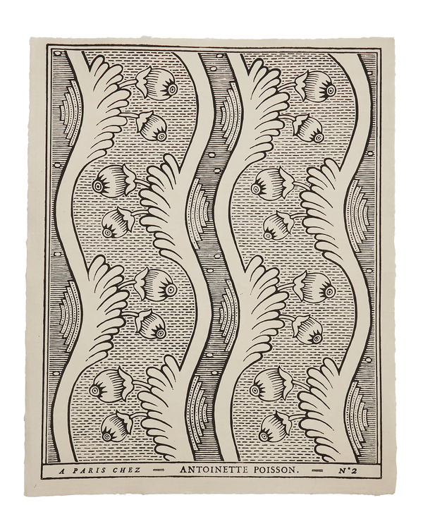 Grenades 2B Black & White French Domino Paper – Handcrafted Decorative Paper