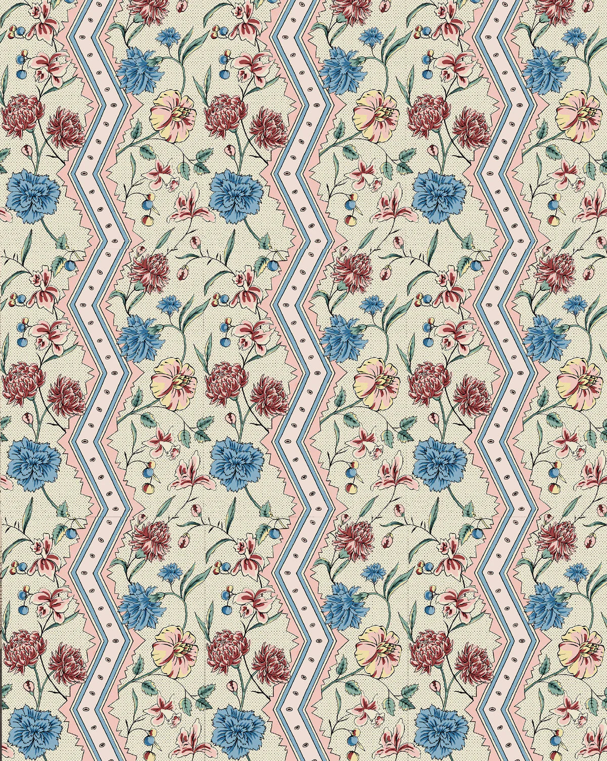 Marcel Wallpaper Panel 28A by Antoinette Poisson featuring an elegant French heritage pattern created for the prestigious edition of Un amour de Swann by Marcel Proust.