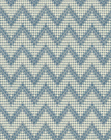 Points de Hongrie 32A French Geometric Wallpaper – Blue Historic Design