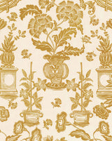 Jardin Wallpaper Panel 39B by Antoinette Poisson featuring a delicate French botanical pattern inspired by historic 18th-century domino papers.