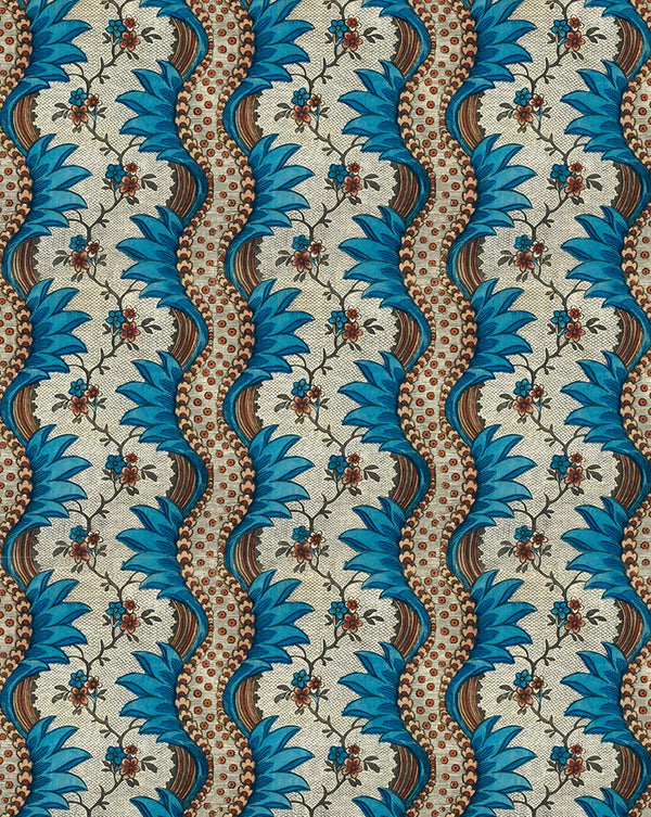 Torrent 72A French Botanical Wallpaper – Blue Designer Wallcovering