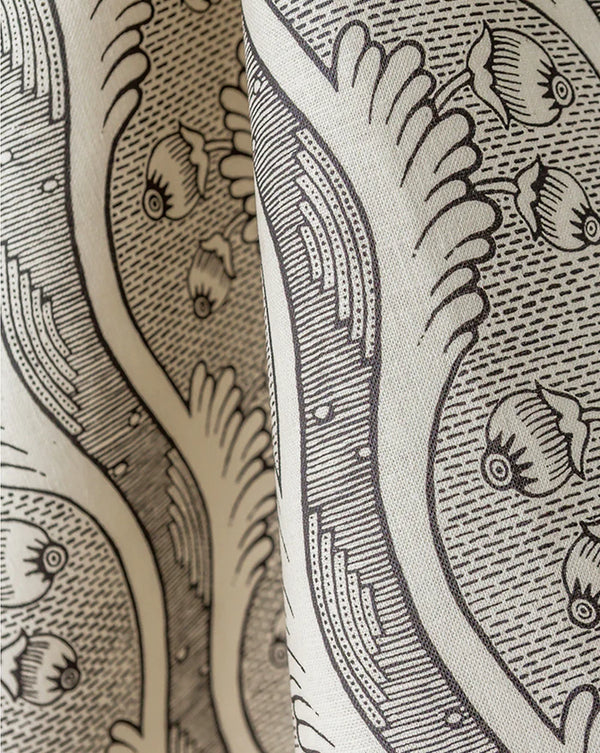 Grenades 2B botanical pomegranate French linen fabric Callista Home