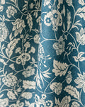 Indienne Bleu 30B Linen Fabric – Blue Botanical Floral Print
