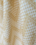 Points de Hongrie 32B Linen Fabric – Ochre Geometric