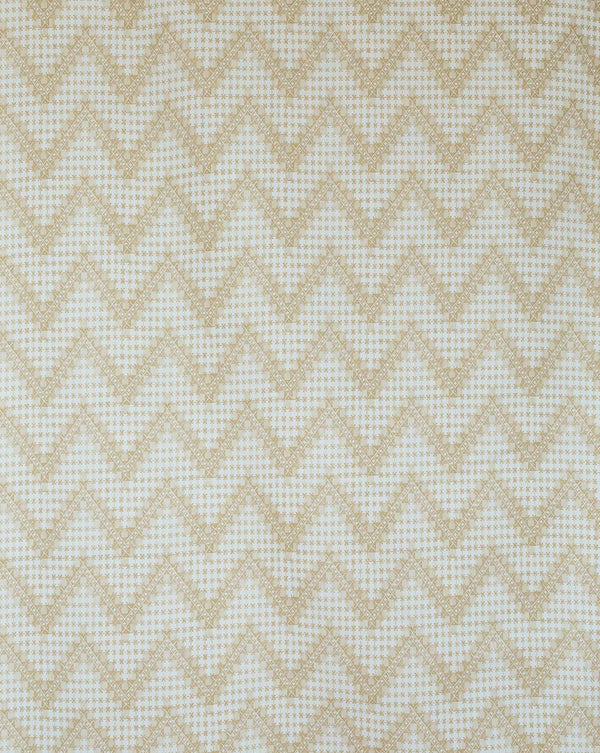 Points de Hongrie 32B ochre geometric French linen fabric by Antoinette Poisson, Callista Home